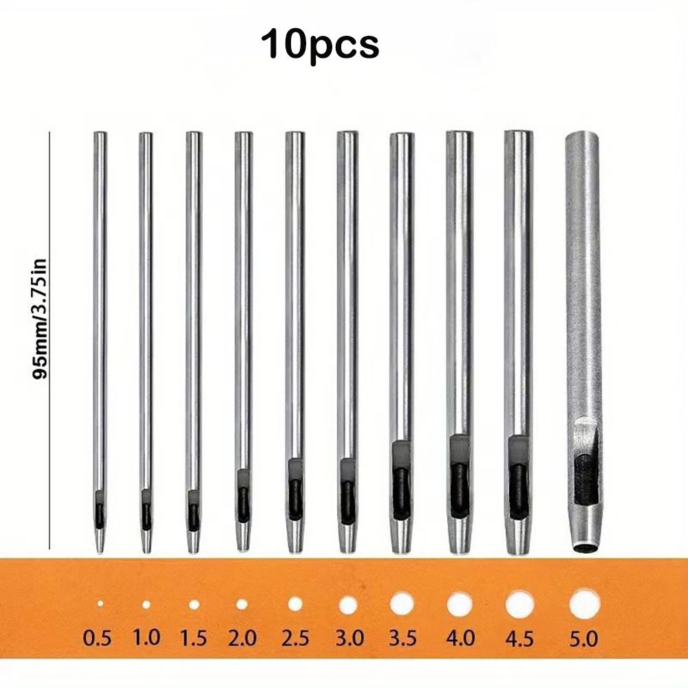 Mix Size Punch Tool Steel Hollow Cutter Puncher High Hardness Round Hole Punch  Belt