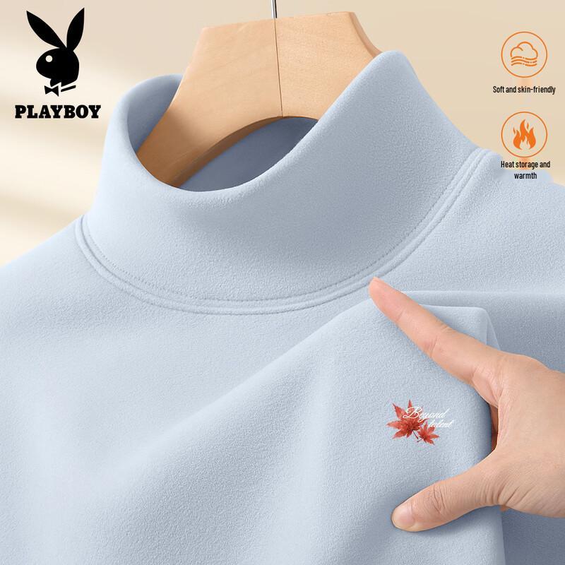 PLAYBOY Мужская термофутболка с длинным рукавом и воротником-стойкой