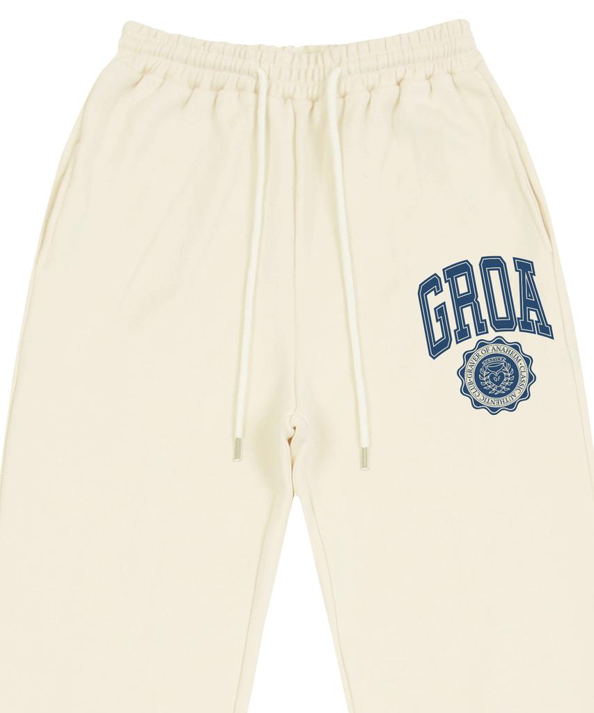 GRAVER [Unisex] Groa Logo Classic Heart Sweat Jogger Pants_Cream