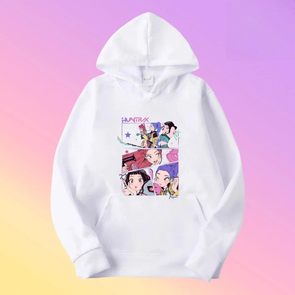 Фильм KPop Охотники на демонов Худи Саджа Женская одежда Корейская модная тенденция Уличная одежда Повседневная Оверсайз Толстовка