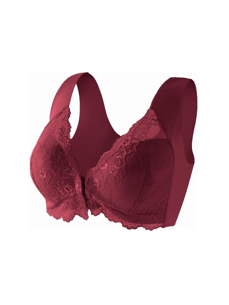 Кружевной бюстгальтер для кормления Shein с застежкой спереди - Поддерживающий, Фиксированные чашки, Собирающий дизайн