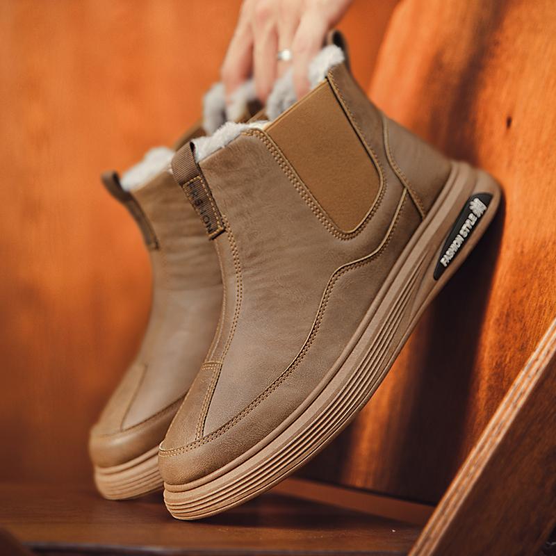 Мужские ботинки, качественные высокие кроссовки, кроссовки для мужчин, удобные зимние кроссовки для походов по снегу, зимние ботинки для ходьбы для мужчин