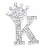 Crown 26 Initial Letters A To Z   Brooch Pins Women