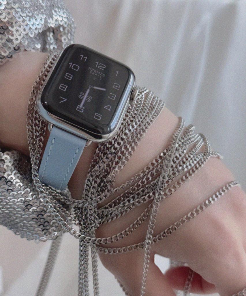 Adeo Apple Watch Премиальный Глянцевый Тонкий Ремешок Синий Кожаный Ремешок для Часов