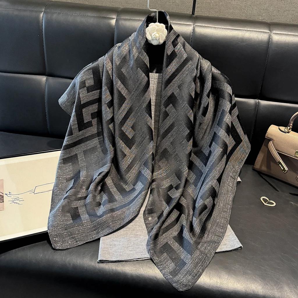 New Women Fashion Silky Kerchief Shawl Ethnic Travel Scarves Bufanda Jacquard Scarf Printed Decorative Summer Sun Protection