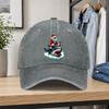 Retro Shark Santa Claus Washed Baseball Cap  Unisex Adjustable Dad Hat for Outdoor Daily Wear Parties Vacations