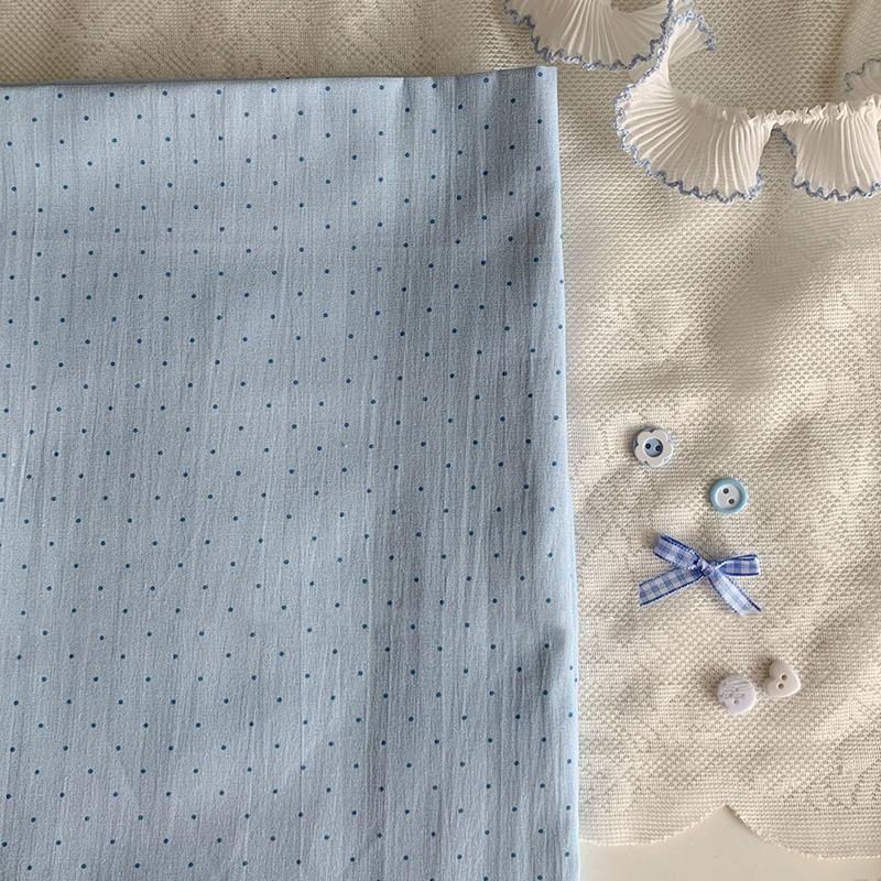 1м 100% Хлопковая Ткань Синяя Клетка Горошек Цветочный Цифровая Печать Ткань для Одежды Домашней Одежды Постельного Белья Скатертей Штор DIY