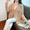 Повседневное короткое пальто женское, весна-осень 2023, новый кардиган с кисточками и длинными рукавами, пальто высокого класса, кардиган с v-образным вырезом, женский топ
