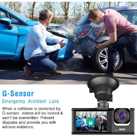 2/3 Camera Dash Cam W/ IR Night Vision Loop Recording & 2" IPS Screen 1080P DVR recorder, video recorder,Car accessories