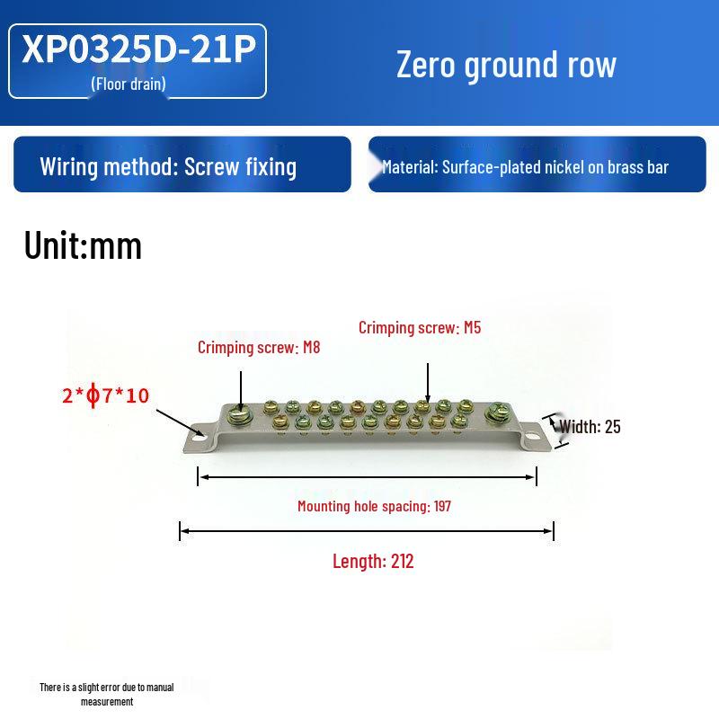 Dual-Row Copper Terminal Box with 2*25 Strong Light Connections