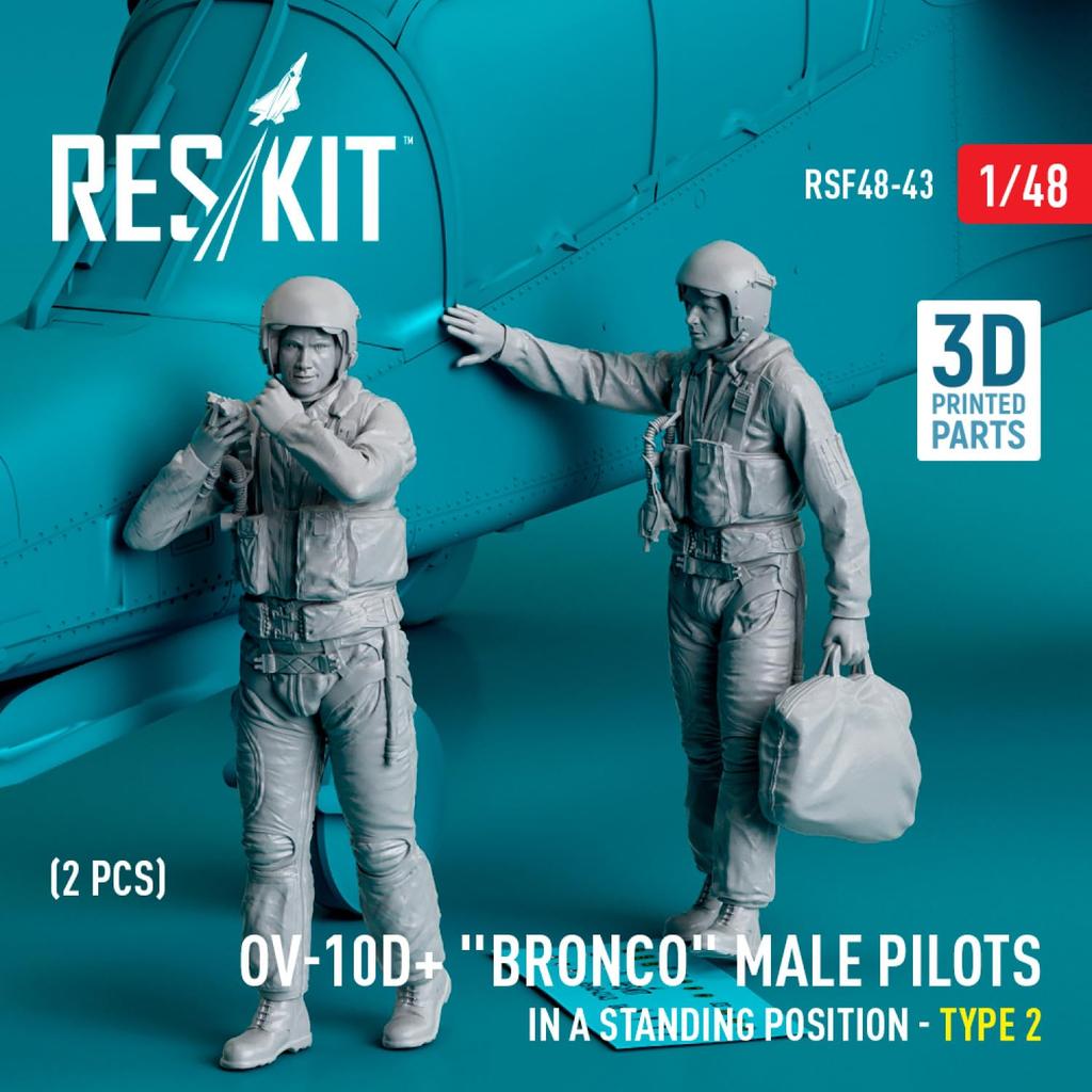 Reskit Bronco Crew Type 2 2 Pieces 3D Printer Kit 1/48 OV-10D+ RSKF48-0043