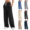Women's Wide-leg Sports Pants High Waist Loose Straight Pants Sports Jogging Pants