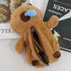 Animal Doll Cartoon Capybara Plush Doll Zipper Capibara Plush Pencil Pouch  Office