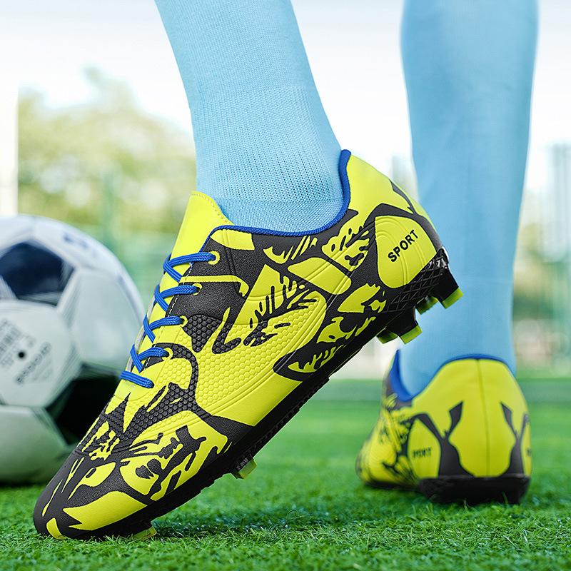 Холодный стик точечные детские футбольные бутсы сломанные ногти мальчики и девочки игры длинные ногти юношеские нескользящие спортивные туфли