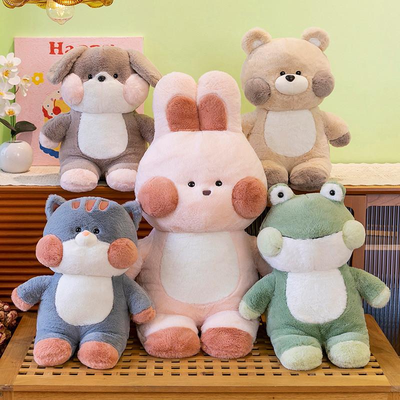 Adorable Plush Rabbit Bear Cartoon Animal Toy For Kids Cuddly Sleep Companion
