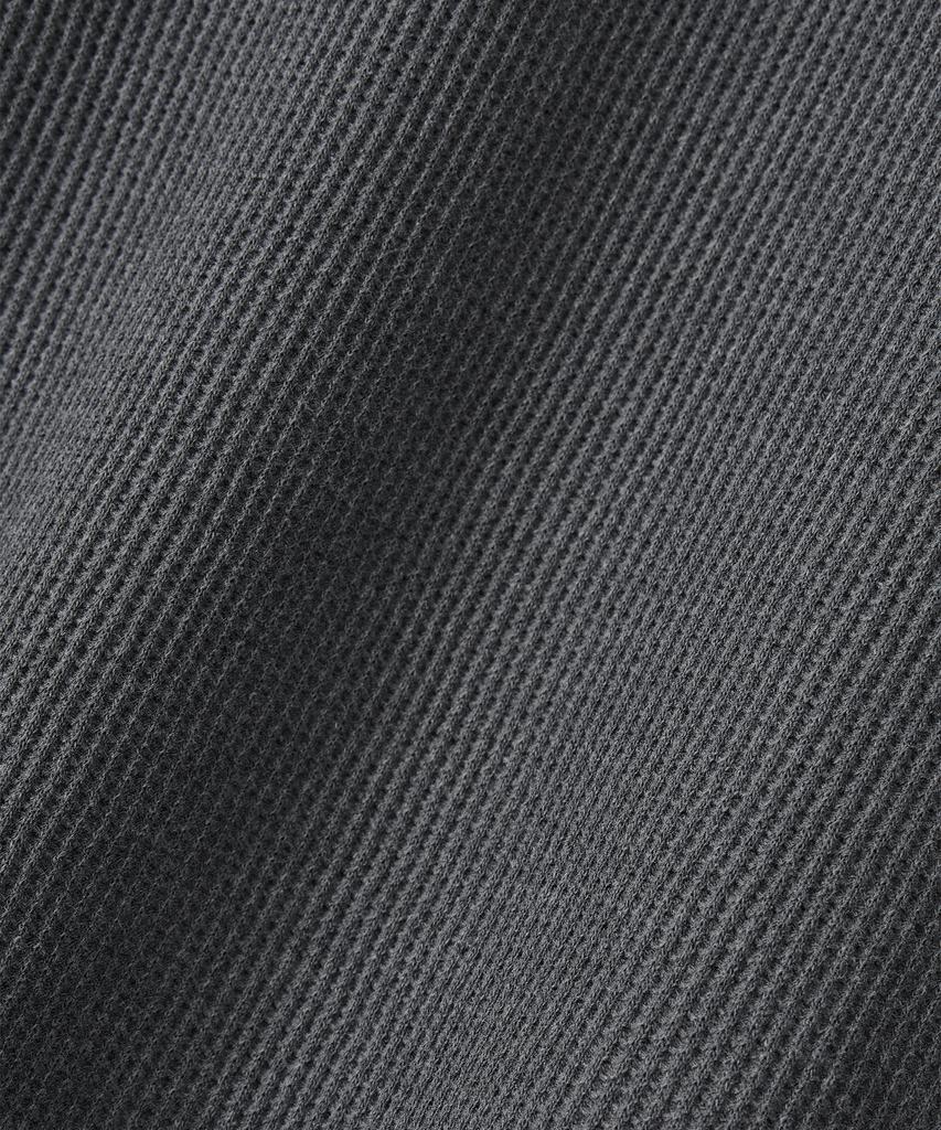 Uallong Многослойная свободная вафельная футболка-henley с длинным рукавом - Выцветший уголь