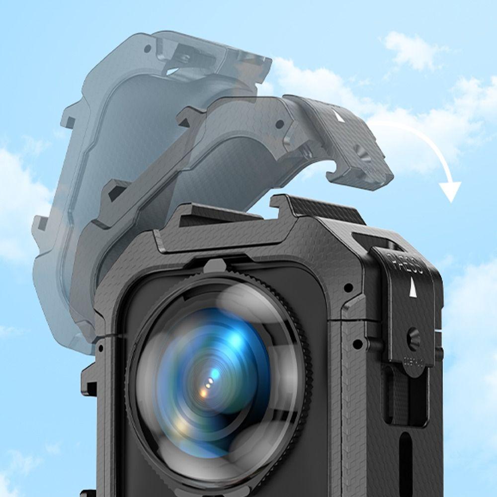 Magnetic Base Housing Cage Frame Camera Mount for Insta360 X5 Action Camera Accessories
