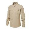 2024 Men Hight Quality Tactical Shirts Men Outdoors Combat Multi Pocket Quick Dry Cargo Camping Long Sleeved Shirts