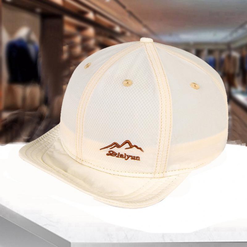 Summer Short-Brimmed Peaked Caps For Men And Women Versatile Outdoor Riding Foldable Sports Quick-Drying Breathable Peaked Caps Tide