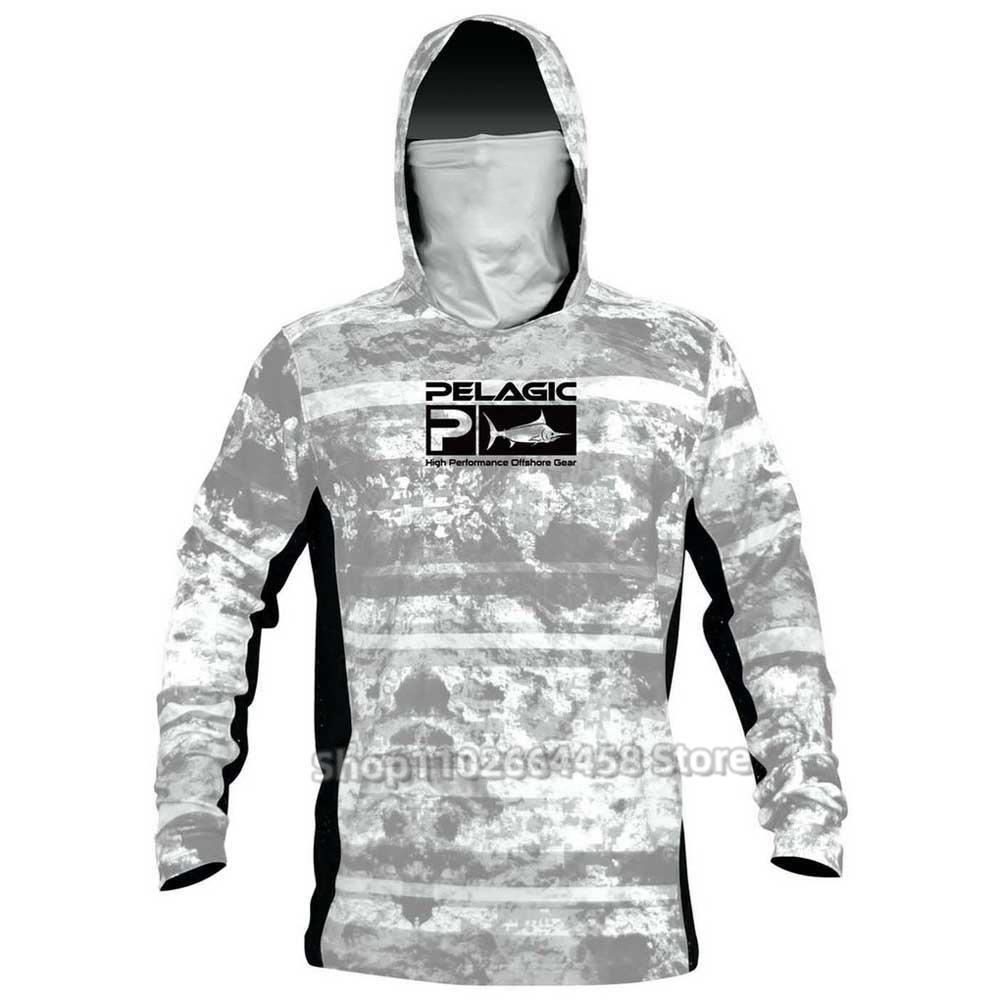 PELAGIC Men's and Women's Long Sleeve Breathable Sunscreen Hooded Fishing Suit Sea Fishing Boat Fishing Luya Fishing Suit Customization