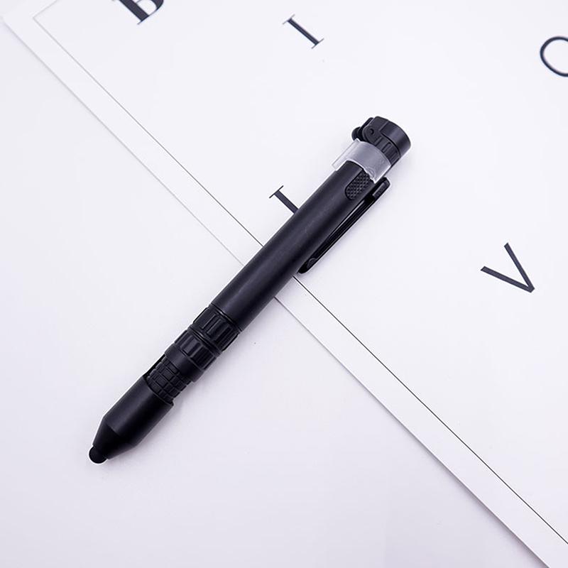 Многофункциональная ручка-светильник для использования на открытом воздухе, военный, туристический, многофункциональный инструмент 6 в 1, отвертка, компас, сенсорный держатель, светящаяся ручка