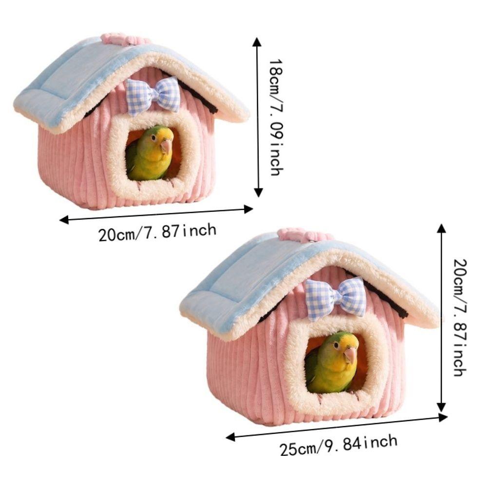 Cold-Proof Winter Bird House Windproof Bird Hanging Hammock Parrot Warm Nest Bird Cage Accessories