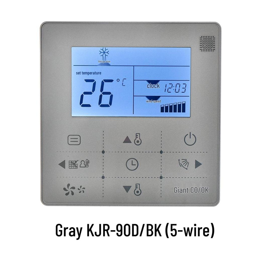 Совместимо с проводным пультом Midea для центрального кондиционера KJR-90D/90C/BK и панелью управления блоком мульти-сплит/канального типа.