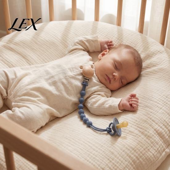 Safe Baby Accessory for Outings Pacifier Clip, Food-Grade Silicone Teether Holder Chain Infants, Nursing Toy Tether BPA-Free Anti-Slip Leash