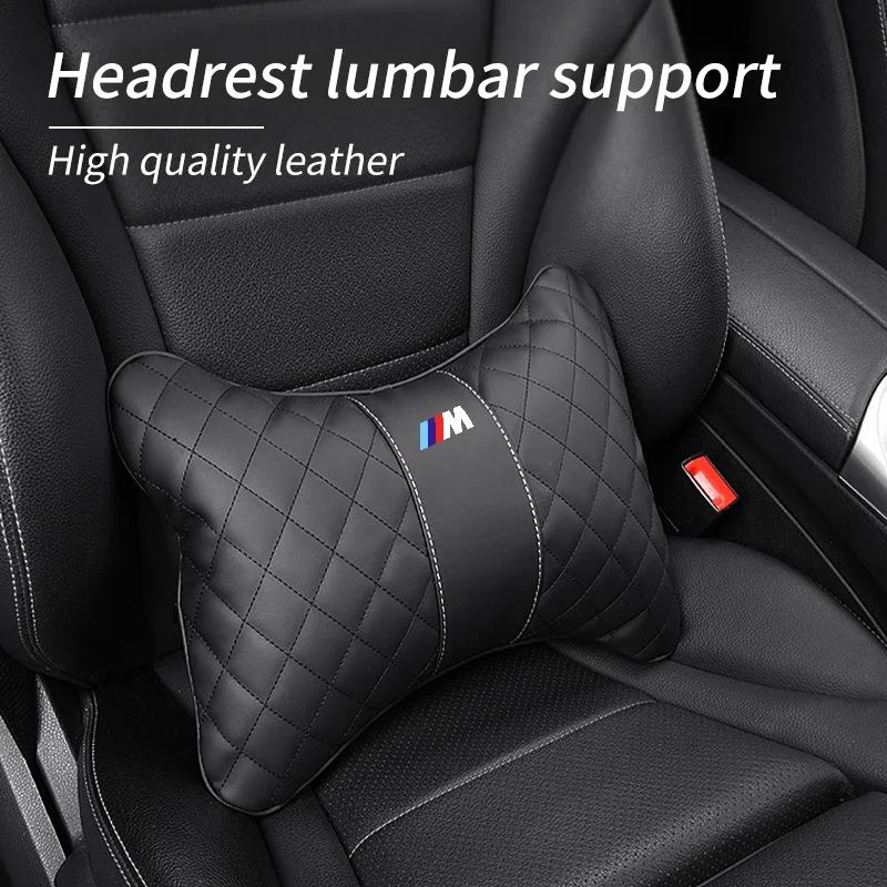 BGLX7 Car Sticker 2025 Hot For BMW Car Logo Headrest Neck Cushion Lumbar Support Memory Foam Pillow For BMW M X1 X3 X5 X6 X7 E30 E90 M
