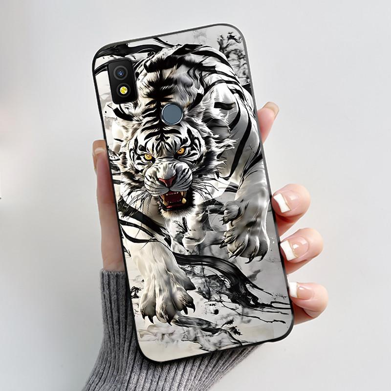 For Cricket Icon 4 Case Luxury Cute Love Rabbit Funny Black TPU Soft Silicone Protective Phone Case for Cricket Icon4 Back Cover