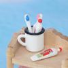 1/12 Dollhouse Simulation Toothpaste Toothbrush Cup Set Dollhouse Mini Bathroom Decoration Dolls House Furniture Accessories