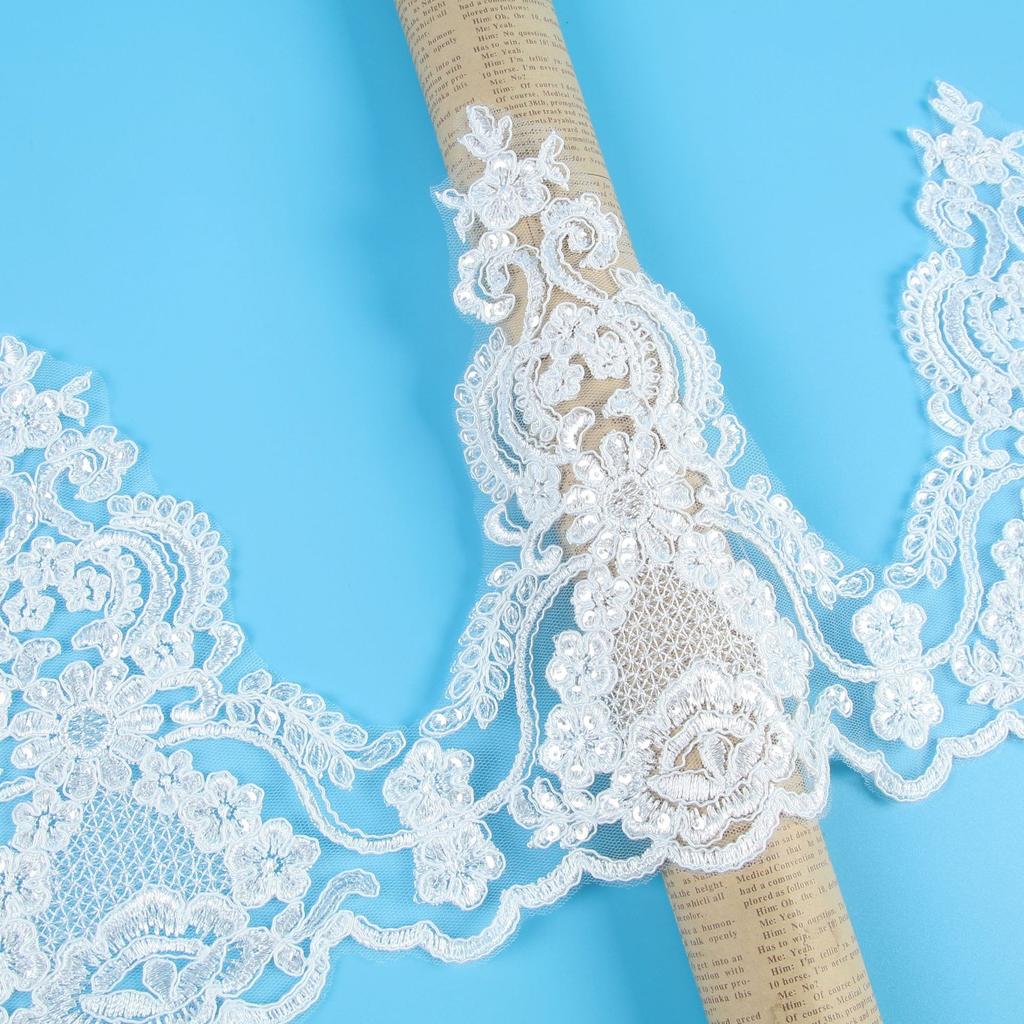 Car Bone Lace Sequins Width 21Cm Bridal Accessories Wedding Dress Veil Lolita Clothing Accessories Lace
