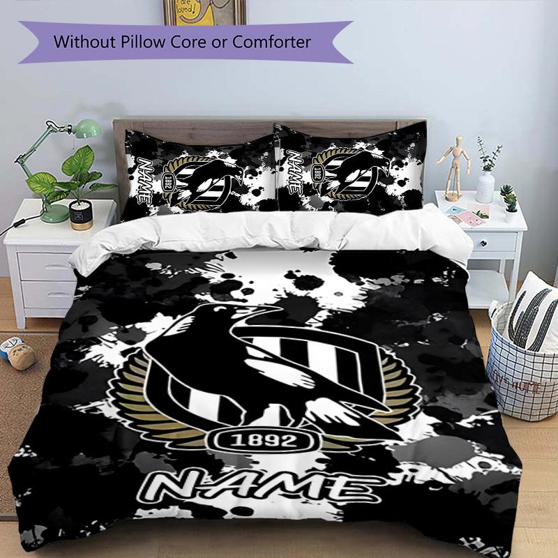 3pcs Football2 Cover Set - Personalized Name, HD Printed Bedding with 1 Cover and 2 Pillowcases - Perfect for Home Decor, Easy Care
