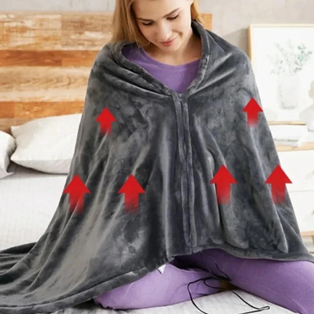 3 Heated Level Heating Blanket Coral Velvet Electric Blanket Heated Pad USB Heating Shawl  Travel