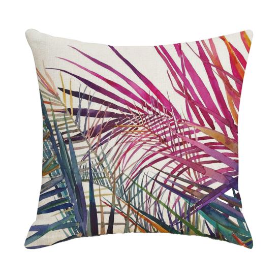 Plant Print Pillowcase, Breathable All-Season Pillow Cover, Nordic Tropical Plant Design Pillow Cover, Soft Decorative Cushion Case for Sofa Bed Chair