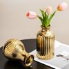 Floral Arrangement Flowerpot Minimalism Tabletop Decor Ceramic Electroplated Vase  Home Decor
