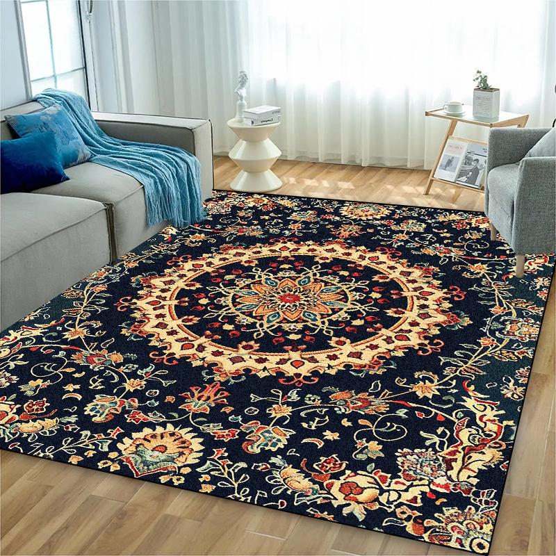 Vintage Persian Carpet for Living Room Decoration Luxury Rug Large Area Bedroom Lounge Rugs Non-slip Washable Kitchen Mat