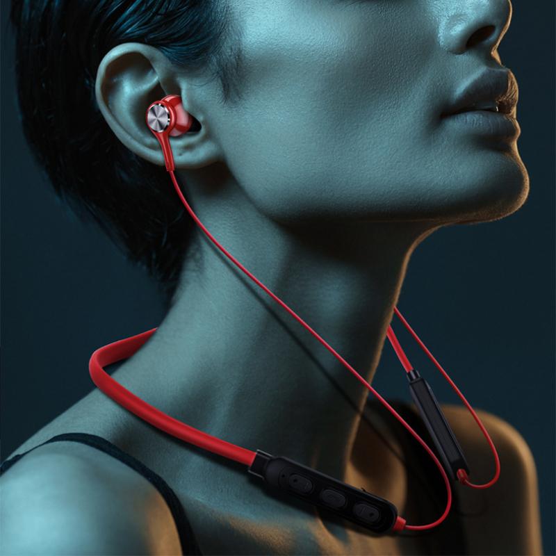 Bluetooth-наушники для шеи, спортивные беспроводные, сверхдолговечные, магнитные, шумоподавляющие наушники для шеи