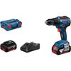 GSR 18V-55 Drill-driver + 2 X 4.0Ah Batteries + L-BOXX - 06019H5200