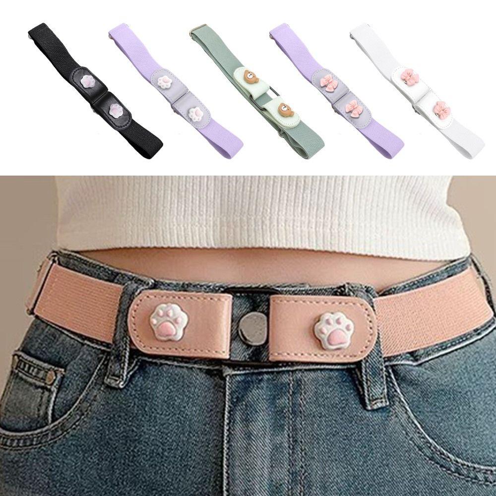 Эластичный Ремень-Пояс с Пряжкой-Защелкой, Регулируемая Длина, Невидимый Ремень для Женщин и Мужчин