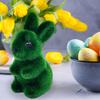 Artificial Moss Easter Bunny Ornament Realistic Flocking Green Rabbit Faux Greenery Home Office Holiday Party Spring Decoration Ornament