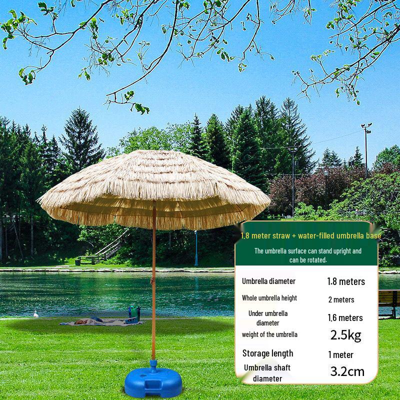Outdoor Sunshade: Anti-Straw Hat Thatch Umbrella for Patio, Photography, and Garden