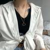 Hip Hop Black Silver Alloy Triangle Fashion 1Pc Men Women Modern Geometric Stacking Square Pendant Necklace Couple Necklace Unisex  Jewelry Accessory