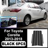 Для Toyota Corolla 2013-2018 Наклейки на стойки B C Piano Black, Легкие высокие PC Накладки на окна Защита от царапин Детали внешнего стайлинга