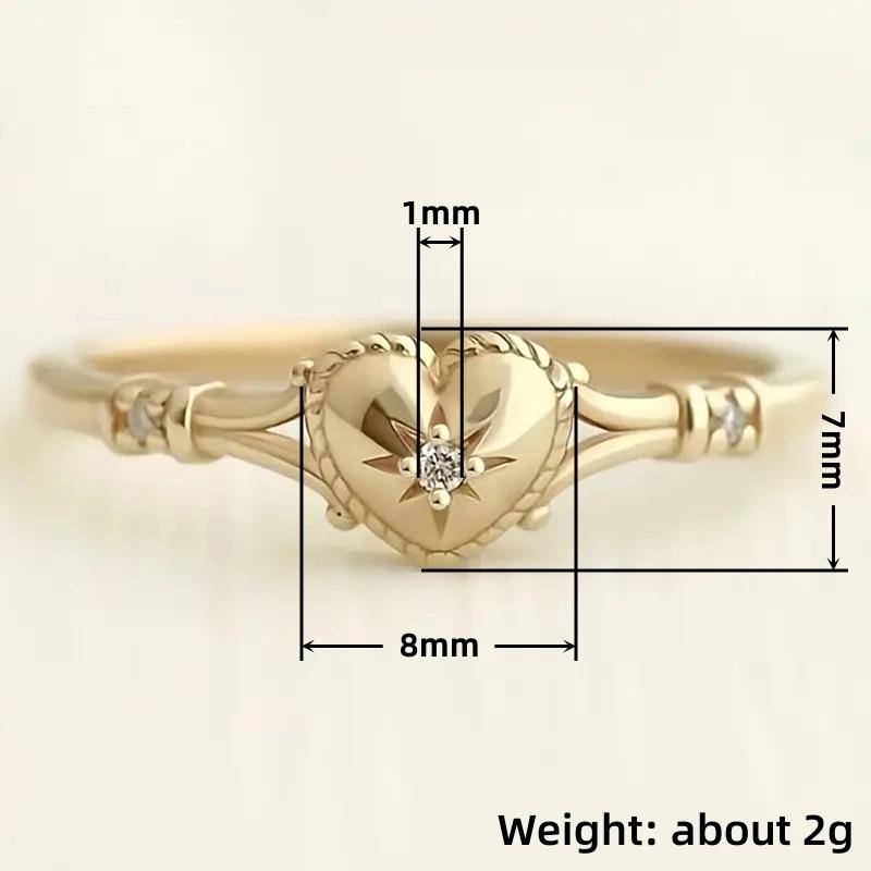 Huitan Модные женские кольца золотого цвета с дизайном сердечек, инкрустированные сверкающим кубическим цирконием, для свадебной вечеринки, помолвки, аксессуары, подарок