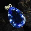 Blue Sapphire 104.95 Ct CERTIFIED Pear 925 Sterling Silver Gemstone Pendant MY-PD-119-NS