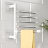 Bathroom Towel Rack with 180-Degree Rotating Bar Punch-free Easy Installation Towel Rack Multi-layer Hanging Rod