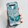 For LG Q61 LM-Q630N Slim Black Soft Silicone Case Luxury Fashion Flower Butterfly Painted Cover for LG K61 Q61 Q 61 Phone Casing