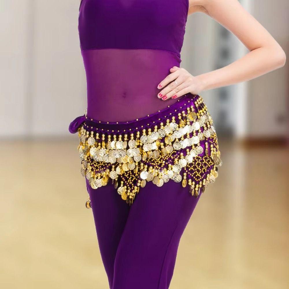 Glitter Sequins Belly Dance Waist Chain Creative Belly Dance Hip Scarf Dancer Accessories