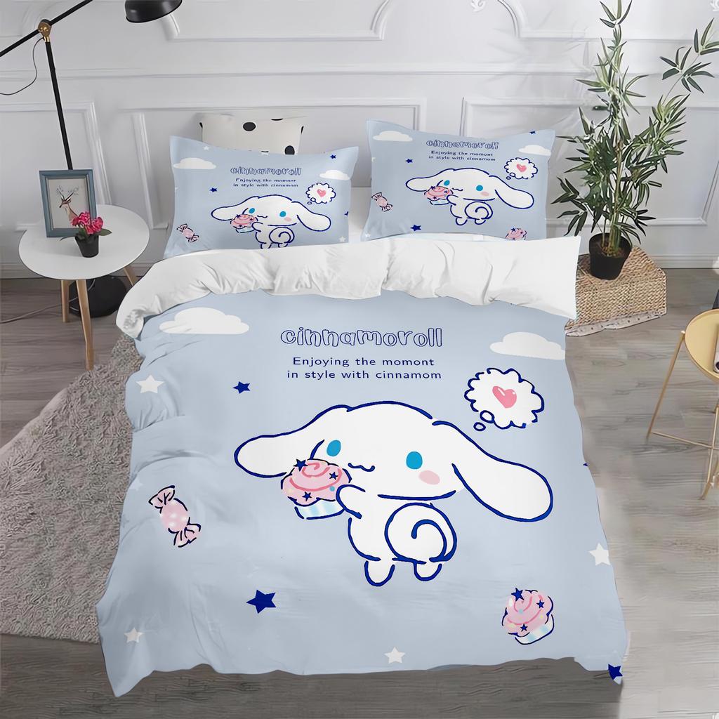 Cinnamoroll Sanrio Quilt Cover, Anime Printed Cartoon Duvet, Skin-Friendly, Breathable, Cute, Warm, Bedding, Warmth, New Design